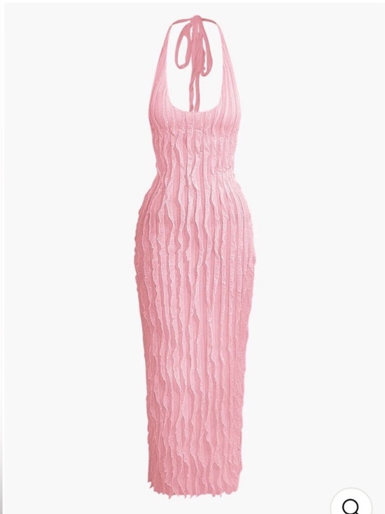 Micas Other - NWT MICAS SIZE MEDIUM Women's Pink Halter Maxi Dress